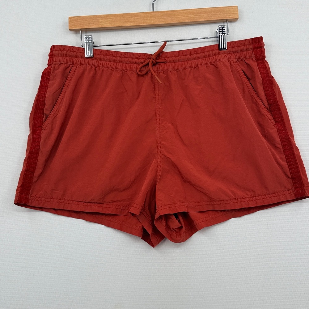 Athleta Expedition Shorts Women 10 Etruscan Red Nylon Athletic Outdoor Gorpcore